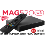 Infomir MAG 520W3 4K IPTV Linux set-top box DUAL WI-FI